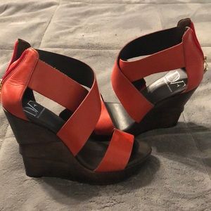 DVF wood summer sandal platforms -BRAND NEW